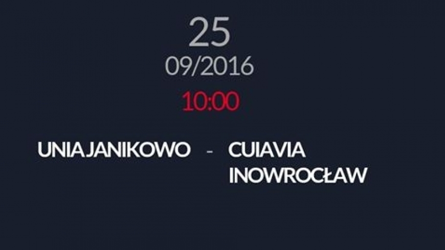 Najbliższy mecz trampkarzy Cuiavii Inowrocław