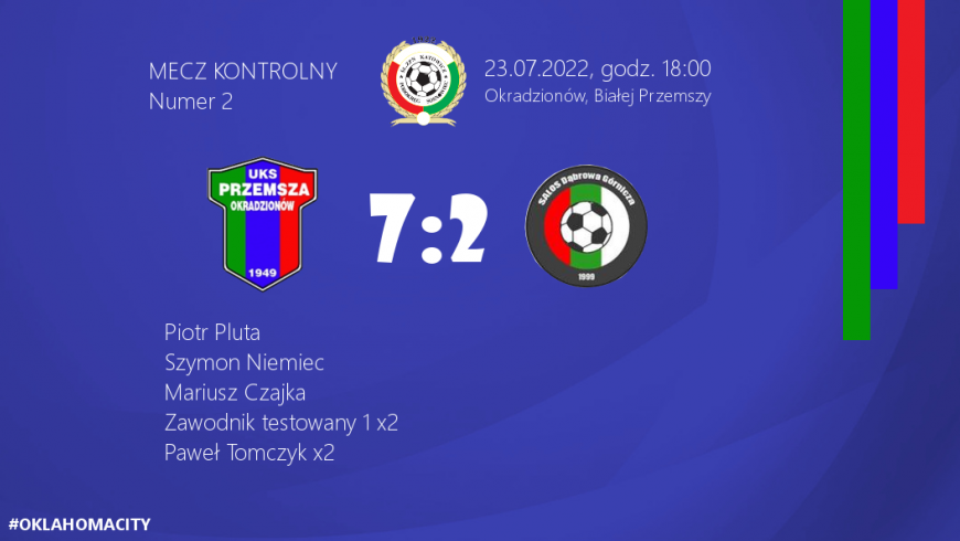 Sparing. Przemsza Okradzionów - Salos Dąbrowa Górnicza 7-2