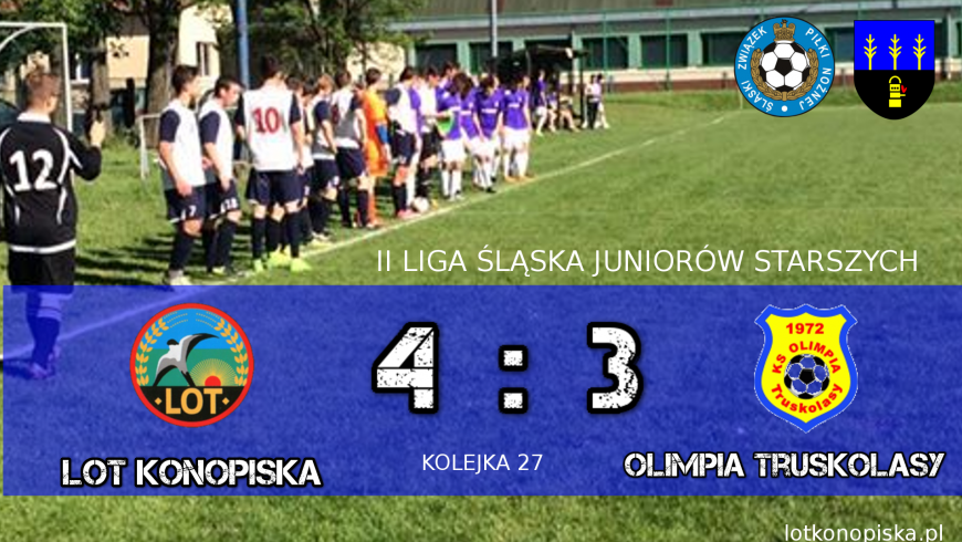 II Liga Junior Starszy  Lot Konopiska - Olimpia Truskolasy 4:3