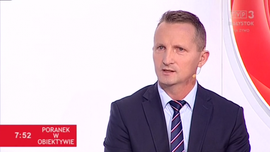 Prezes Sławomir Kopczewski o lokalnej piłce w TVP3 Białystok