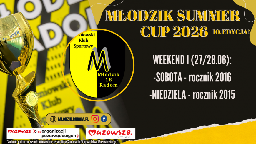 MŁODZIK SUMMER CUP 2026 - roczniki 2016 i 2015
