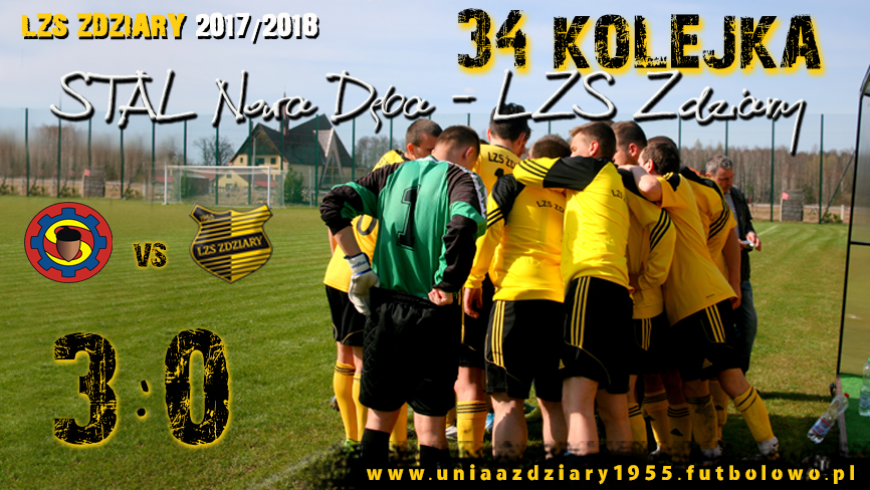 34 Kolejka: Stal Nowa Dęba - LZS Zdziary 3:0.