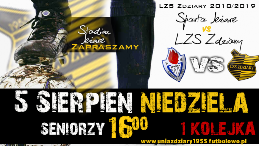 Zapowiedź 1 Kolejki: Sparta Jeżowe - LZS Zdziary.