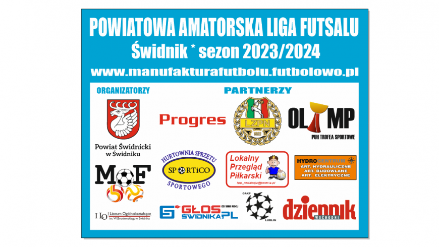 STARTUJE JUBILEUSZOWY 25 SEZON POWIATOWEJ AMATORSKIEJ LIGI FUTSALU W ŚWIDNIKU!!!