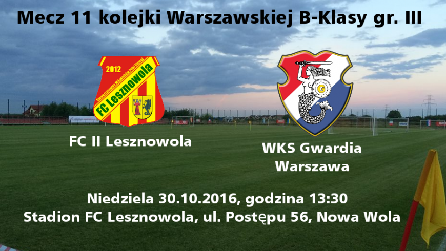 Kadra na mecz z FC II Lesznowola