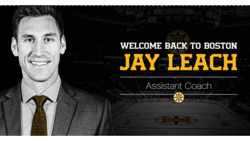 Jay Leach vender tilbake til Boston Bruins som assistenttrener, Sacco forfremmes til assistenttrener