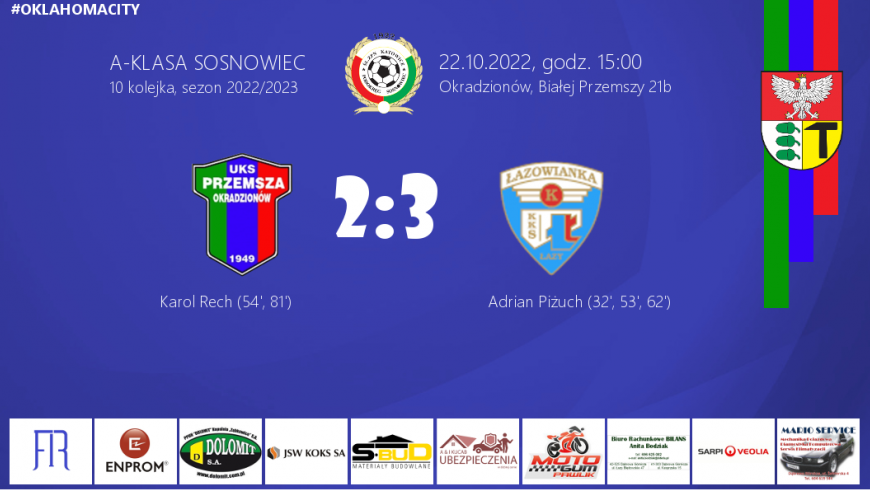 10 kolejka 2022/2023 UKS Przemsza - Łazowianka Łazy 2:3 (0:1)