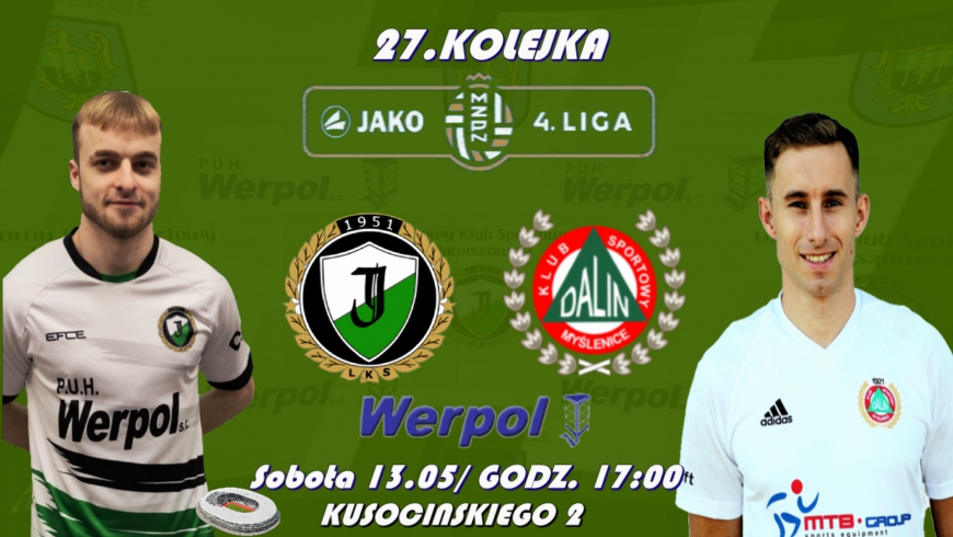 Zapraszamy na 27.kolejkę JAKO IV ligi małopolskiej sezon 2022/23 !!!