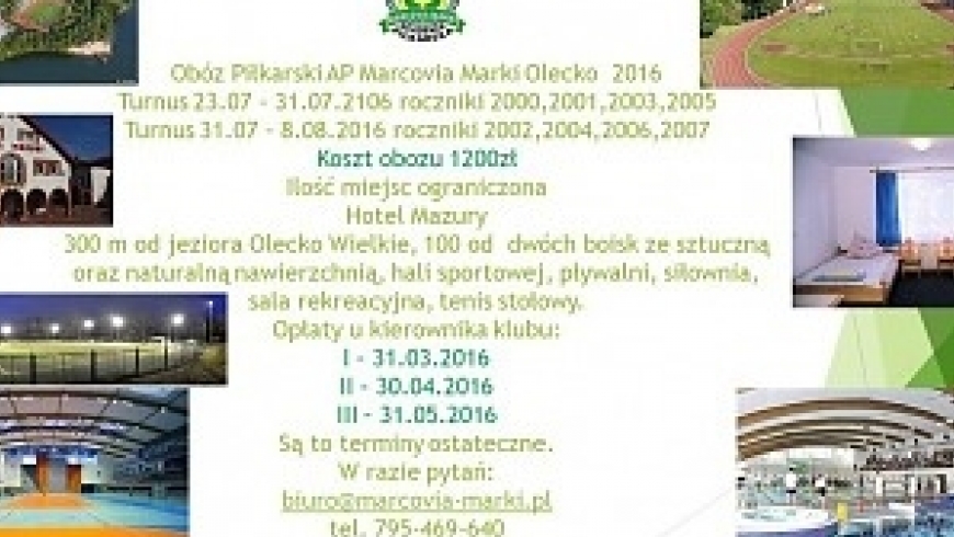 OBÓZ LETNI OLECKO 23.07-31.07. 2016r.