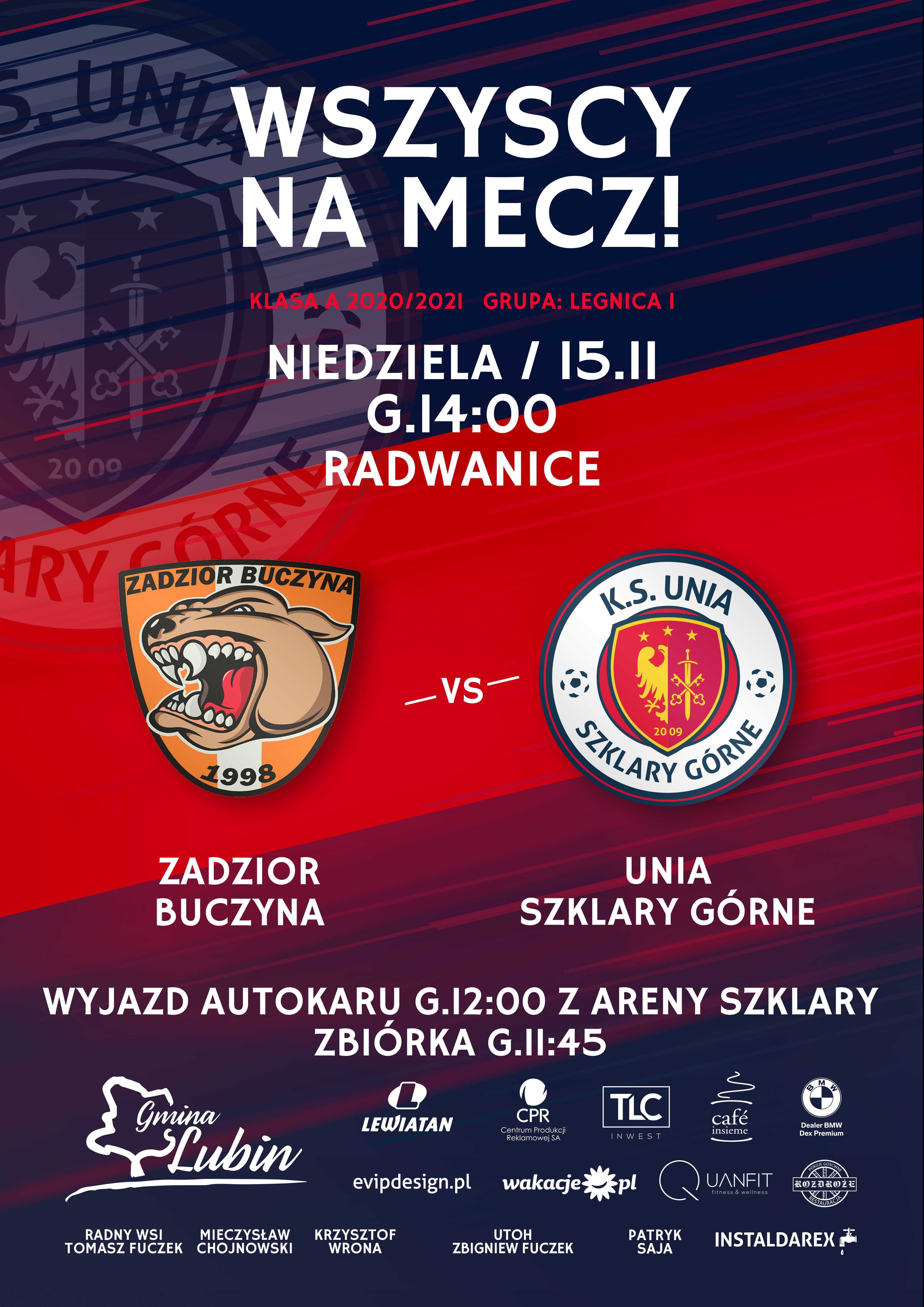 Plakat meczowy Zadzior vs. Unia