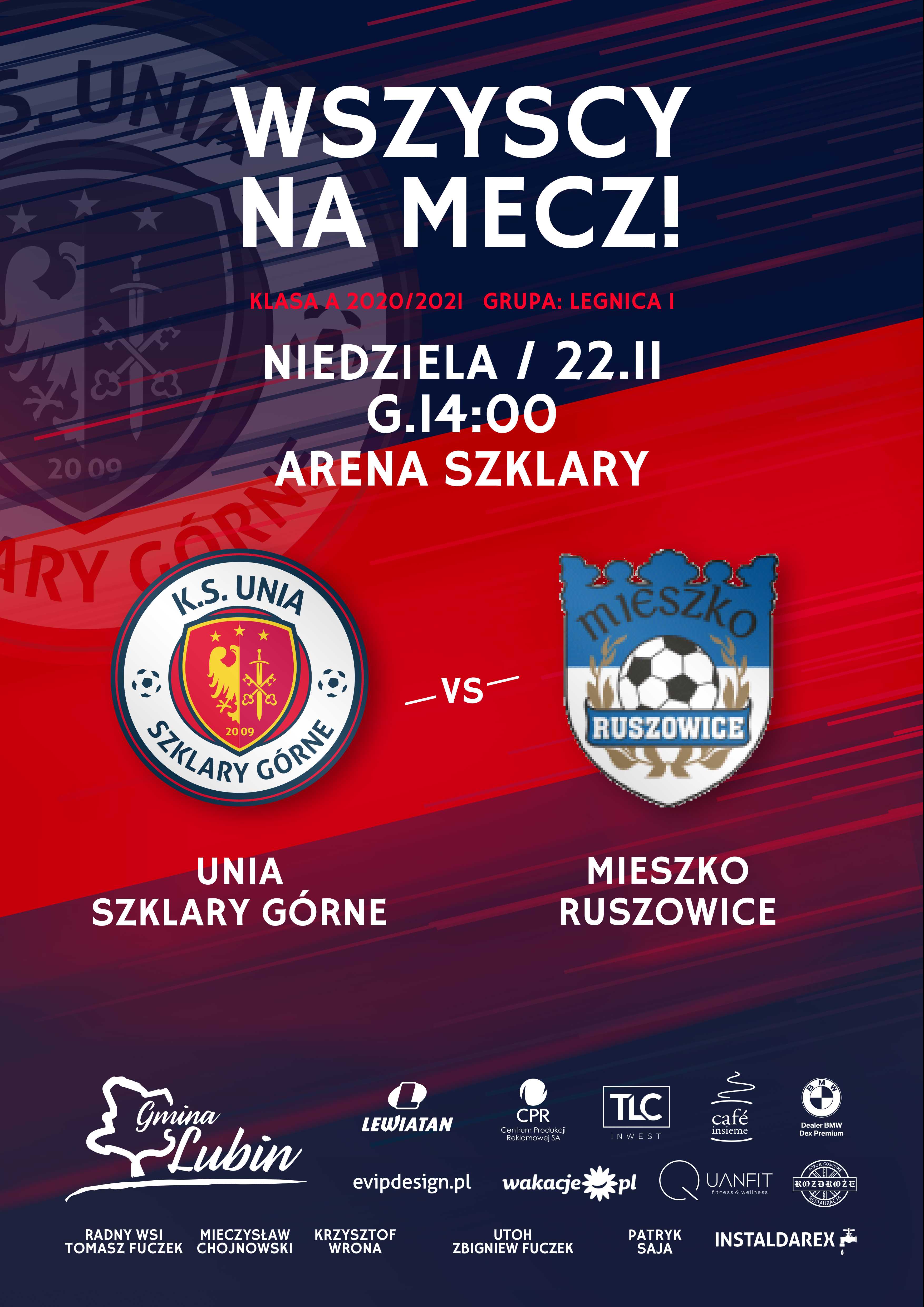 Plakat meczowy Unia vs. Mieszko