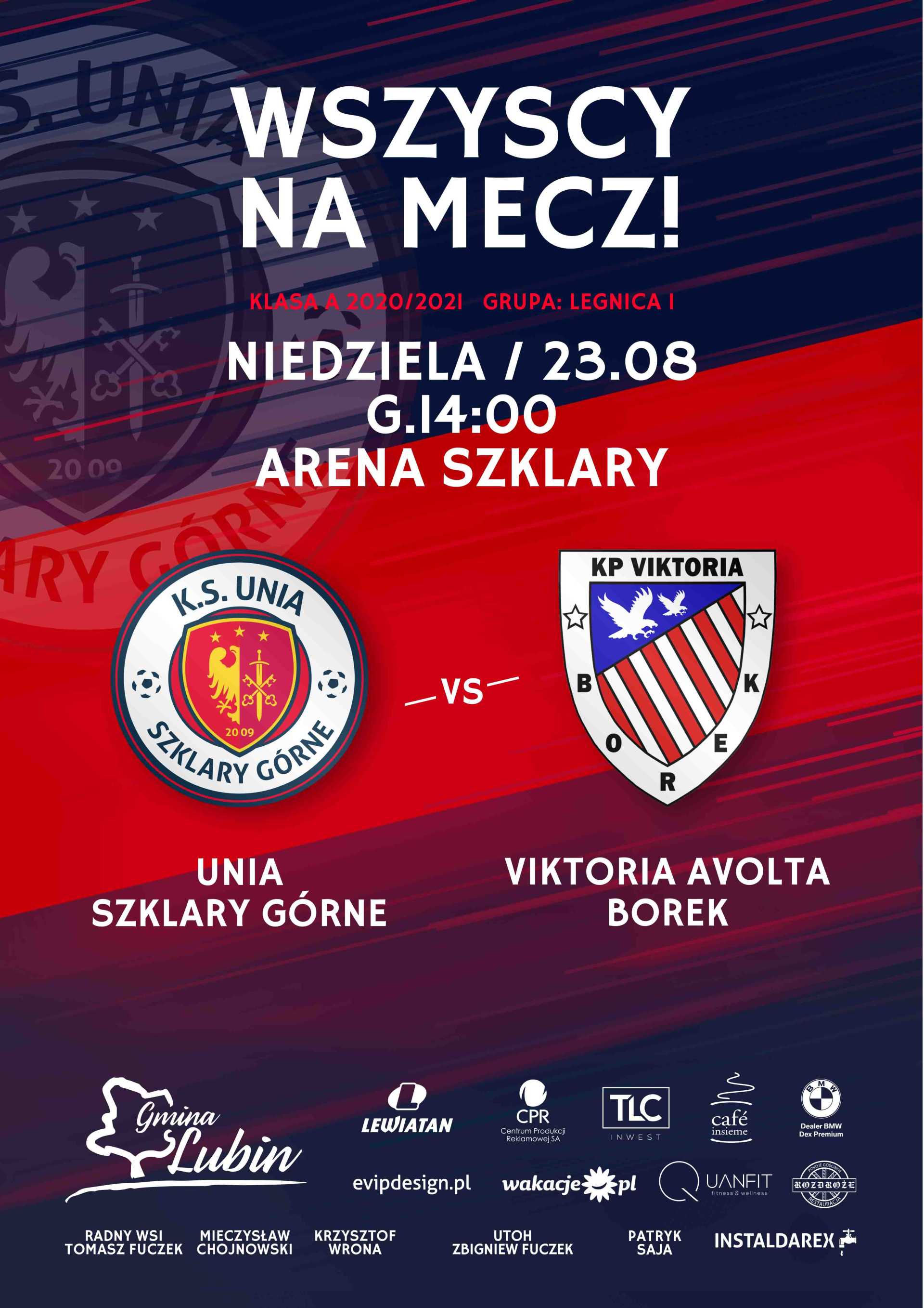 Plakat meczowy - Unia Szklary Górne vs. Viktoria Avolta Borek