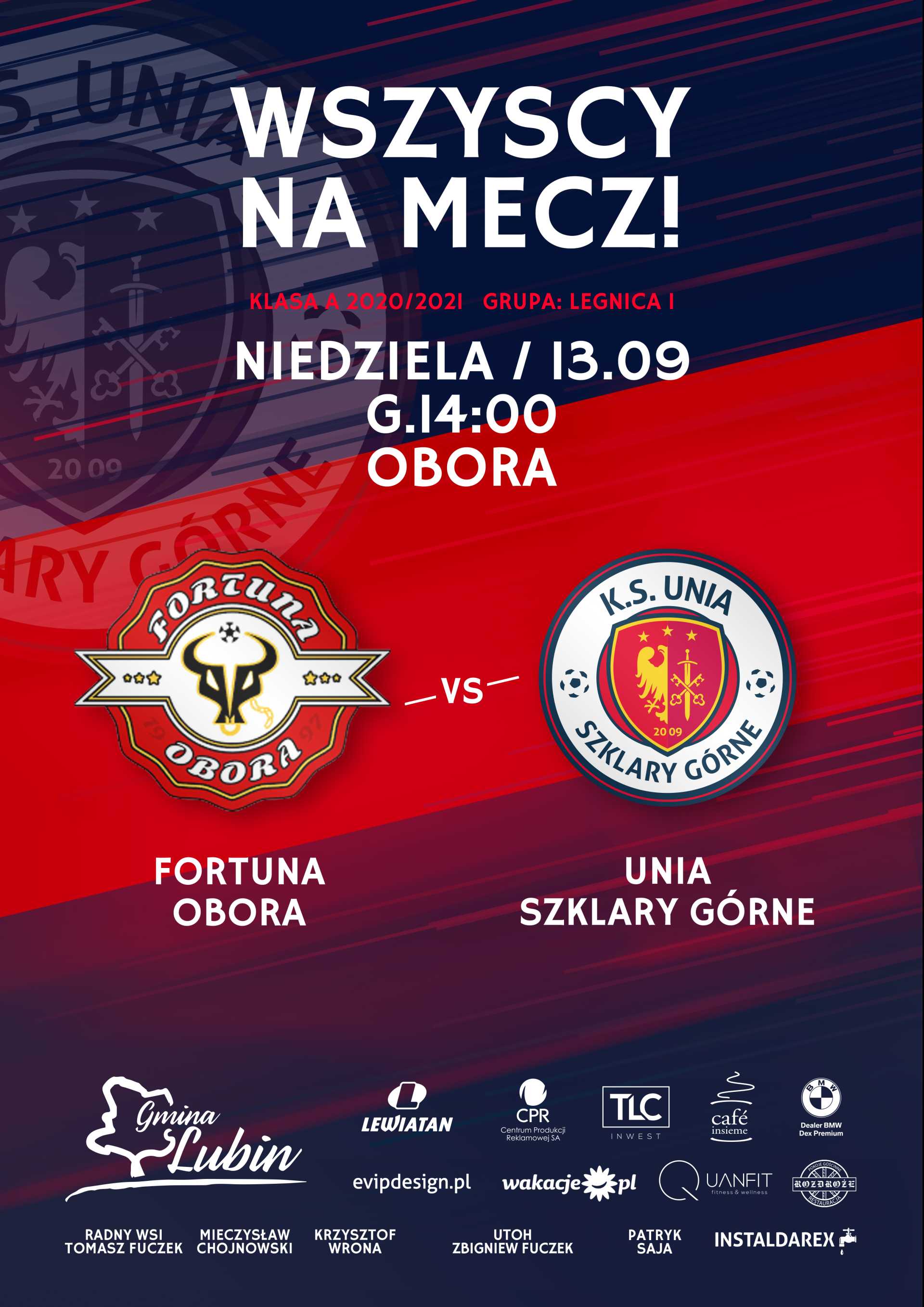 Plakat meczowy Fortuna vs. Unia