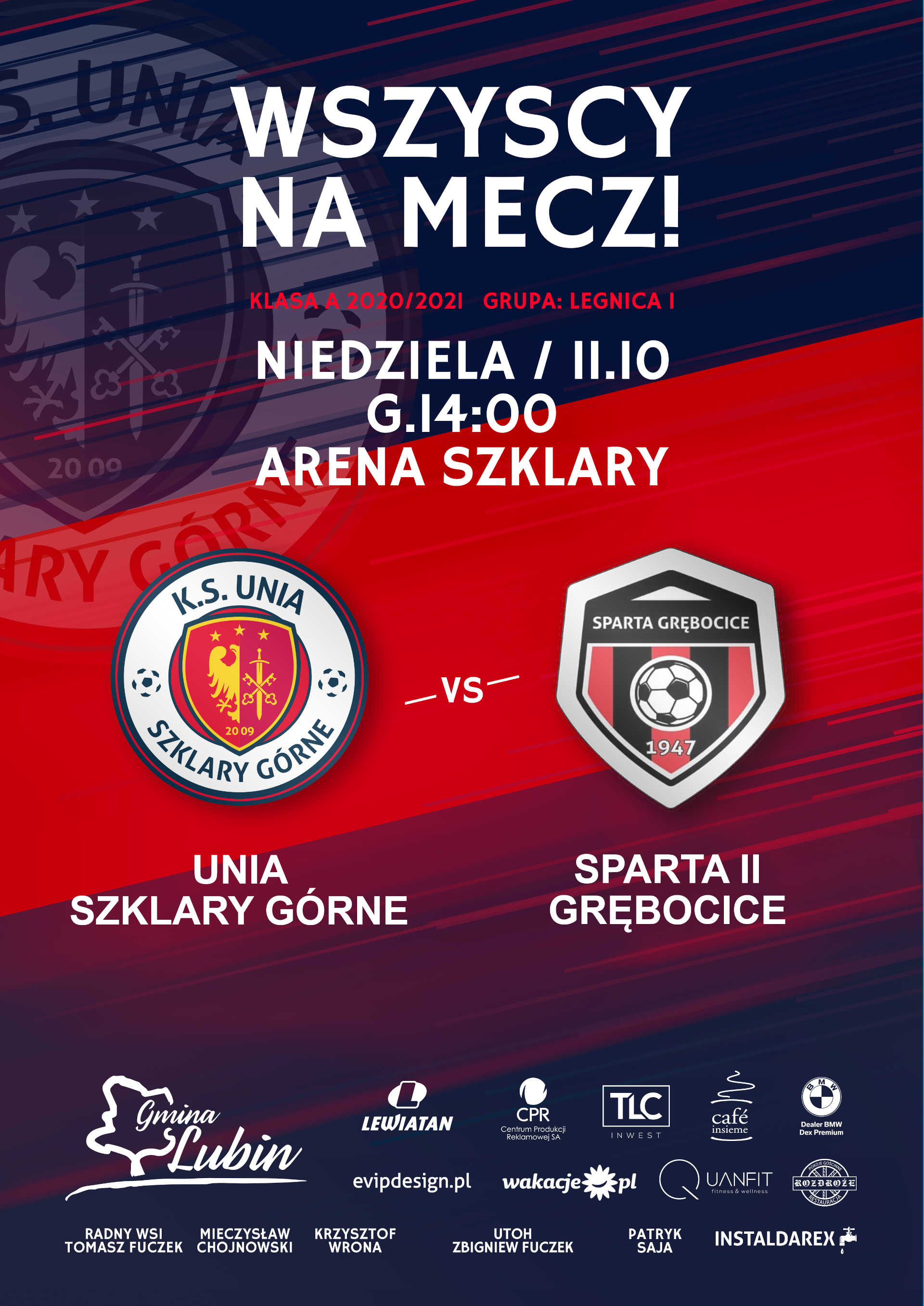 Plakat meczowy Unia vs. Sparta