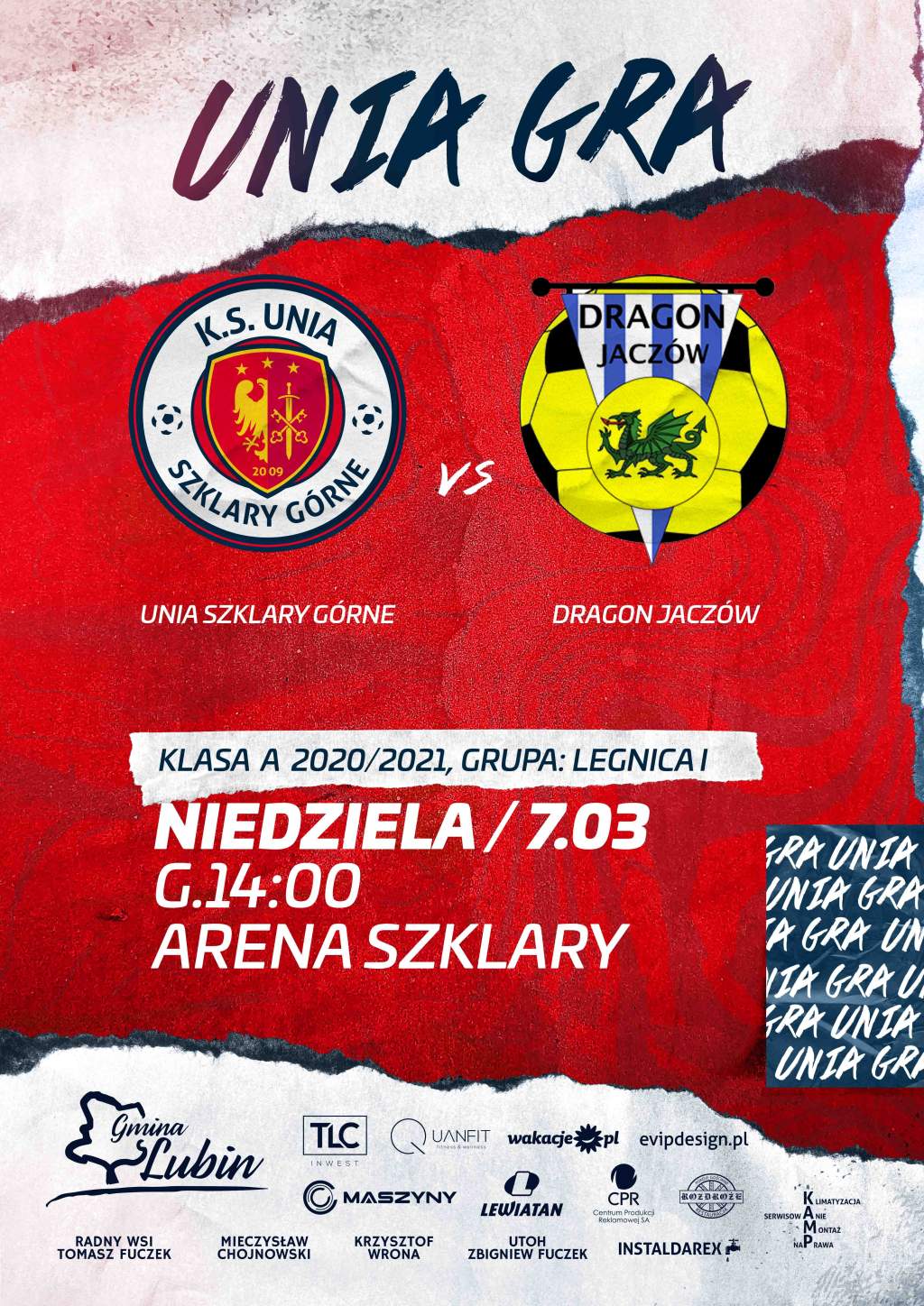 Plakat meczowy Unia vs. Dragon