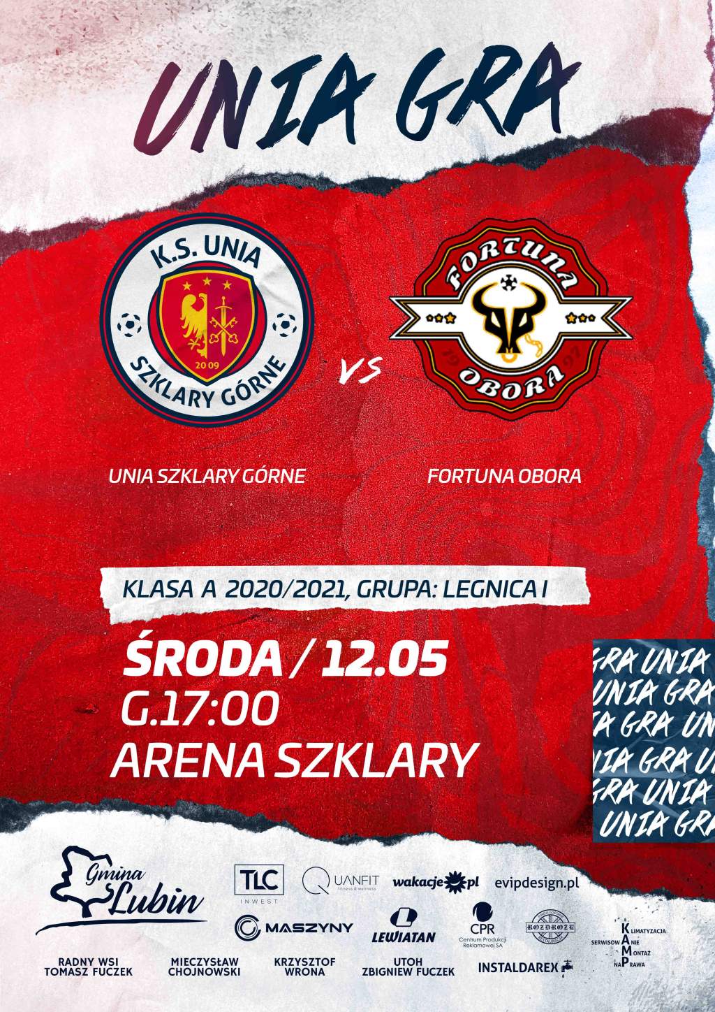 Plakat meczowy Unia vs. Fortuna