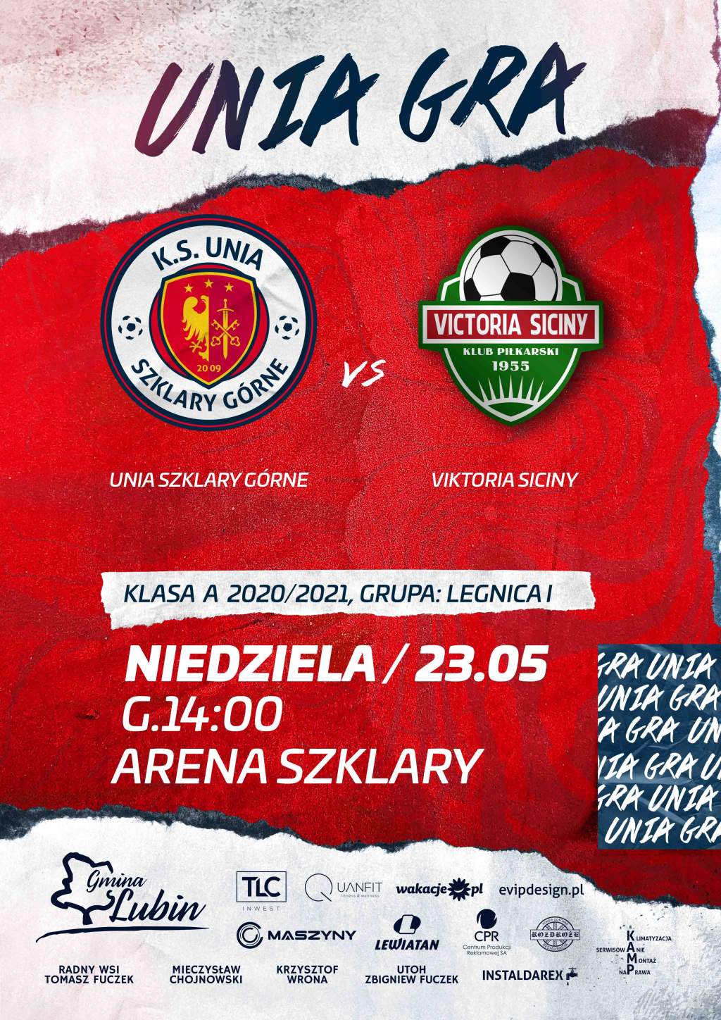 Plakat meczowy Unia vs. Viktoria