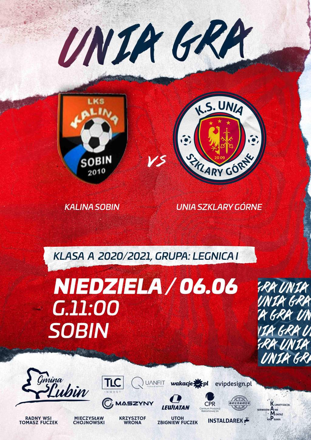 Plakat meczowy Kalina vs. Unia