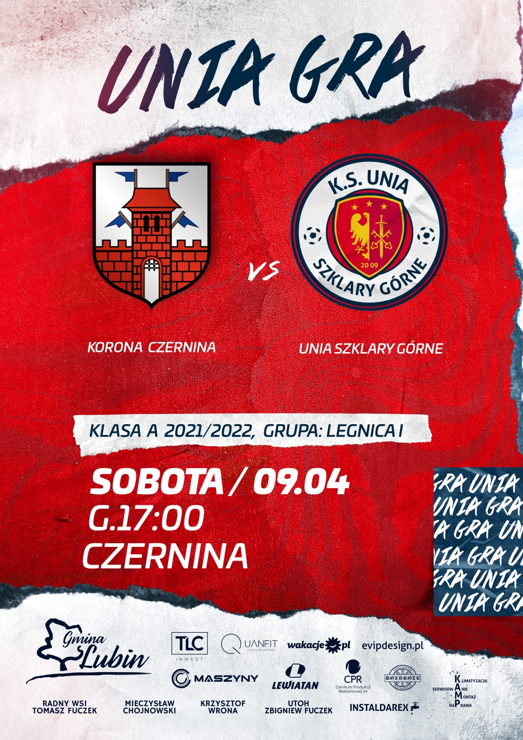 Plakat meczowy Korona vs. Unia